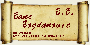 Bane Bogdanović vizit kartica